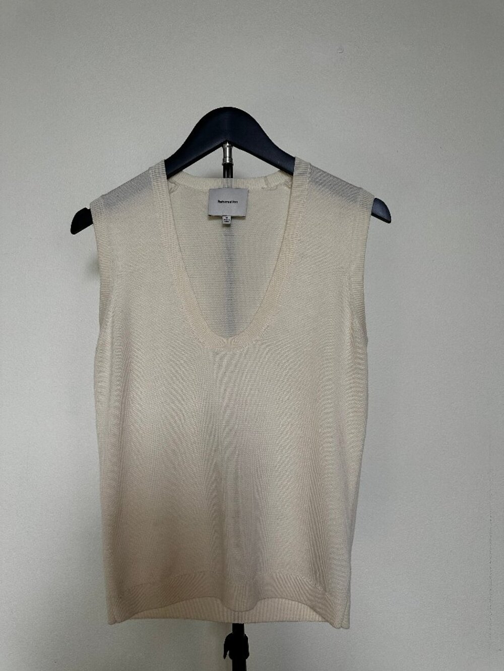 Reformation Marta Merino Sweater Tank Cream Size M